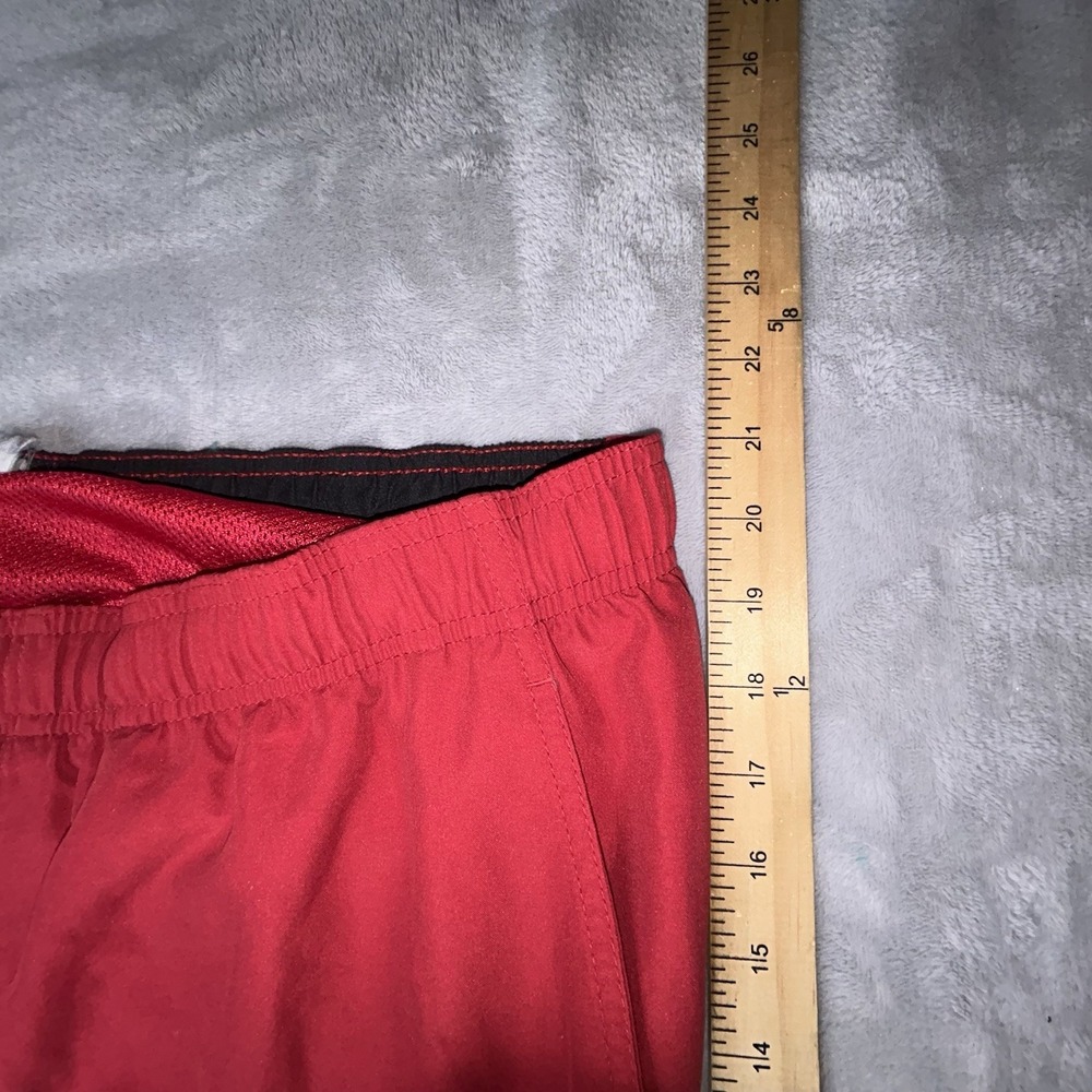 Nike Gray Tag Red Mesh Lined Swoosh Swim Board Shorts VINTAGE Y2K MENS XXL - Picture 9 of 10